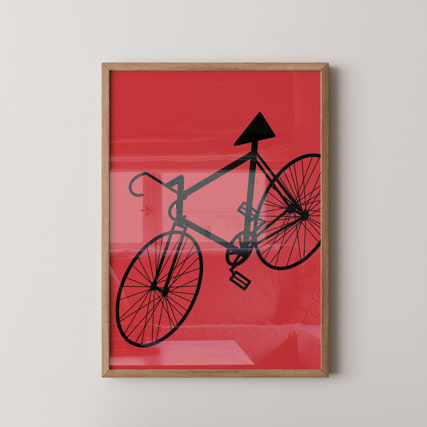 Fahrrad Grafik rot-schwarz