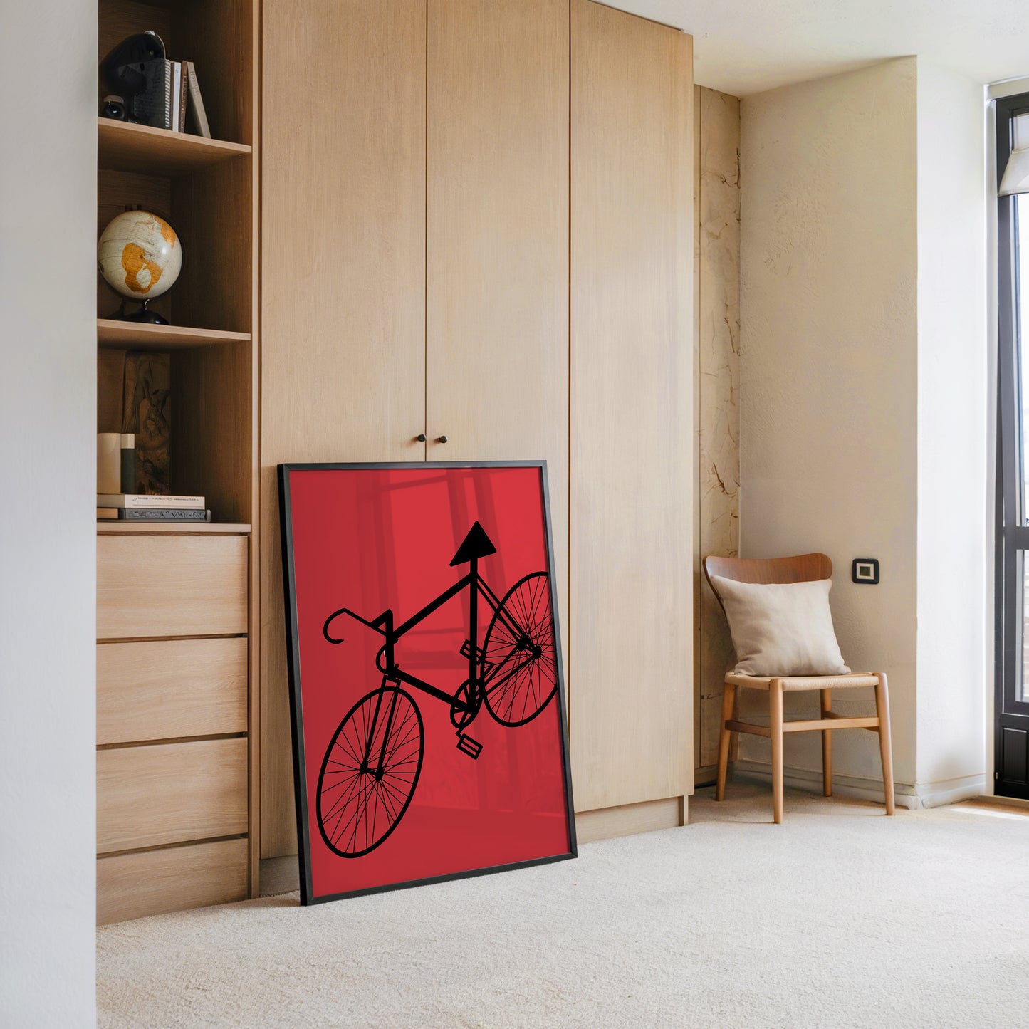 Fahrrad Grafik rot-schwarz