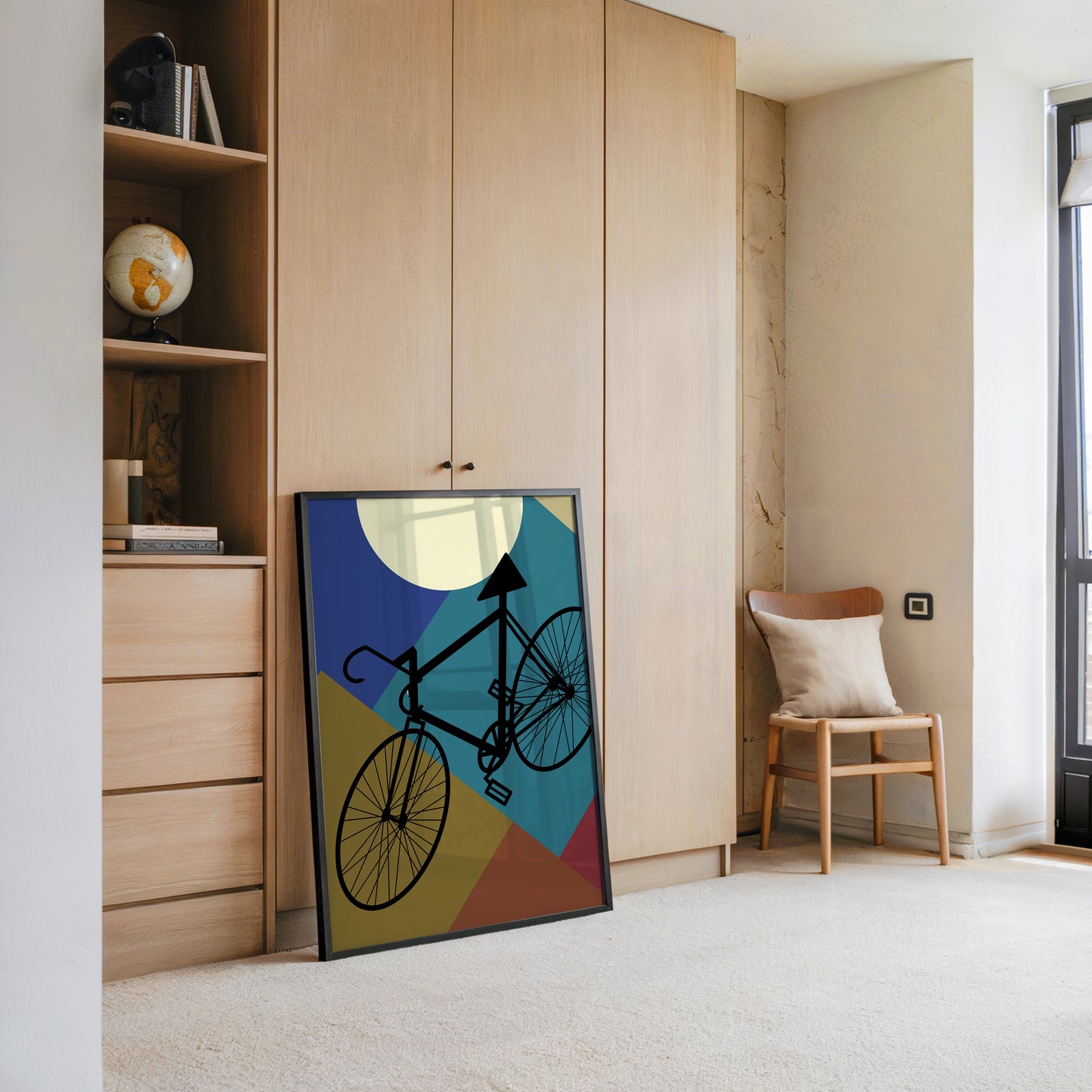 Fahrrad geometrisch bunt