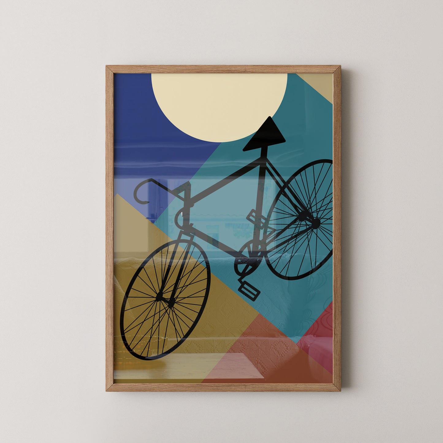 Fahrrad geometrisch bunt