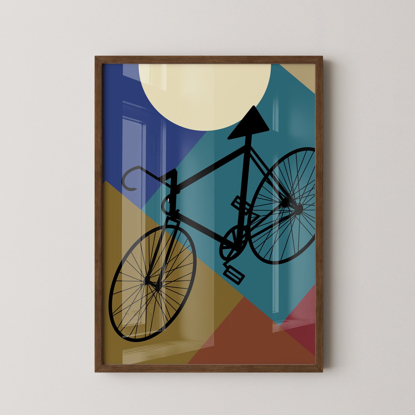 Fahrrad geometrisch bunt