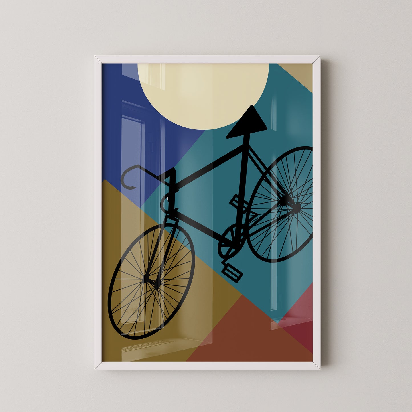 Fahrrad geometrisch bunt