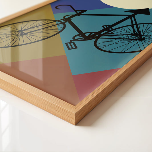 Fahrrad geometrisch bunt