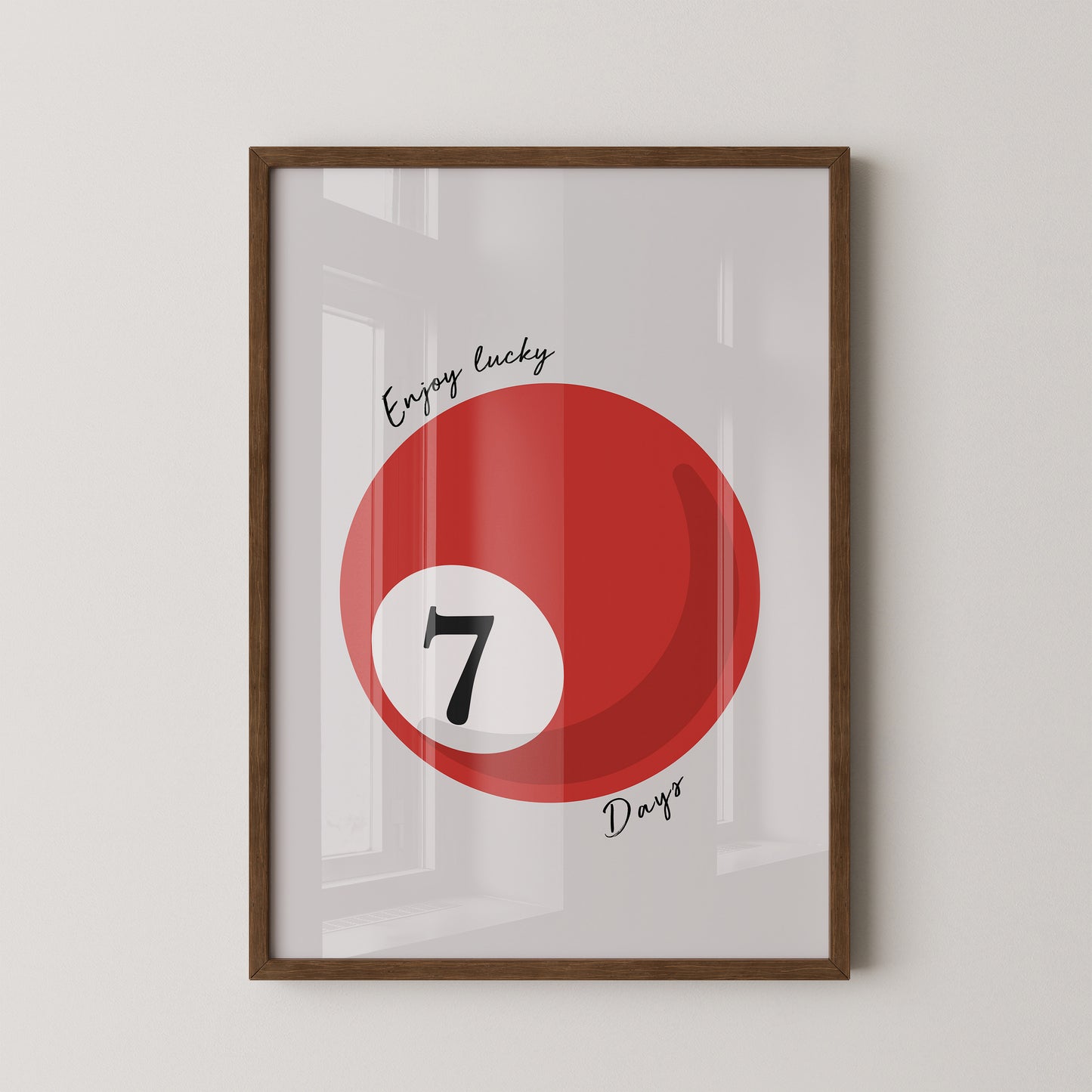 Glückskugel Rot minimalistisch