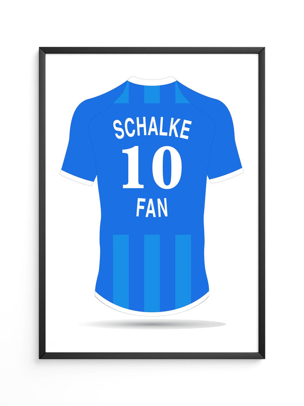 Blaues Trikot Rückansicht