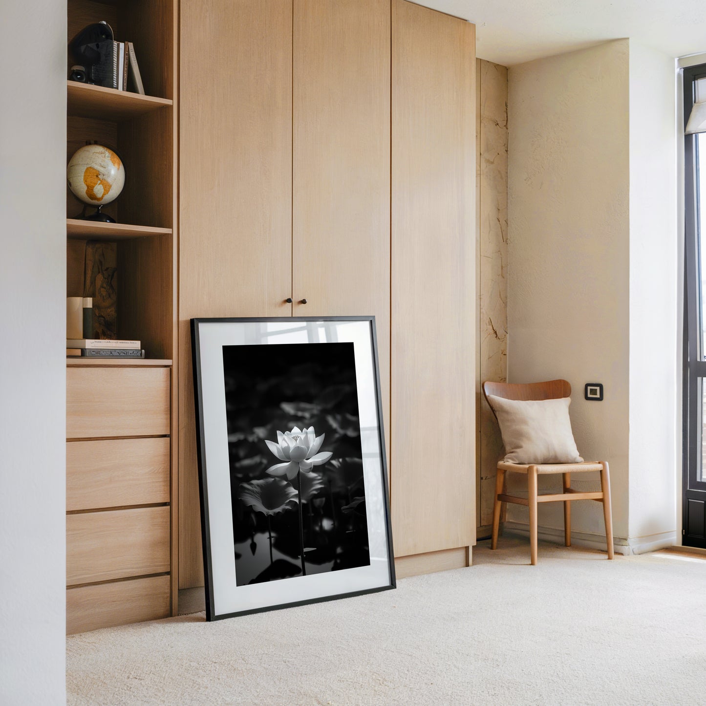 Lotusblüte Schwarzweiß Fotografie