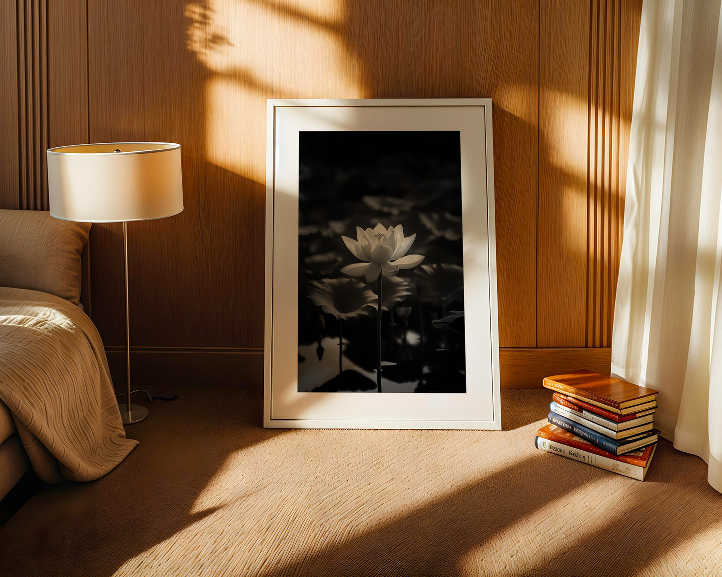 Lotusblüte Schwarzweiß Fotografie