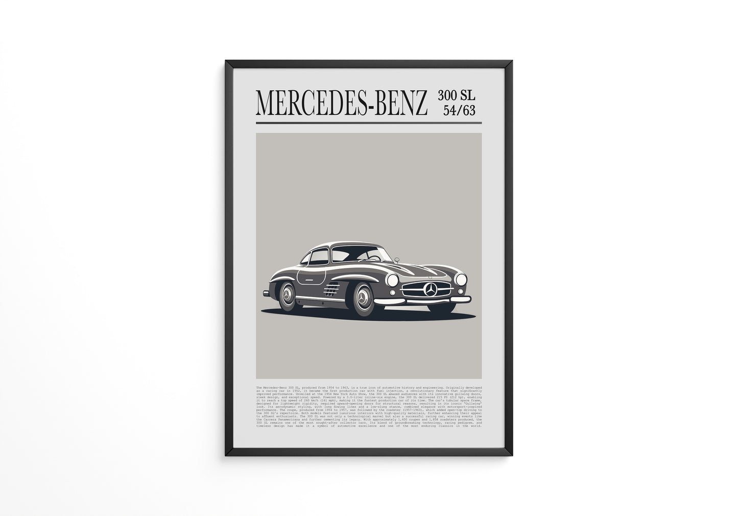 Mercedes 300 SL Grafik Retro