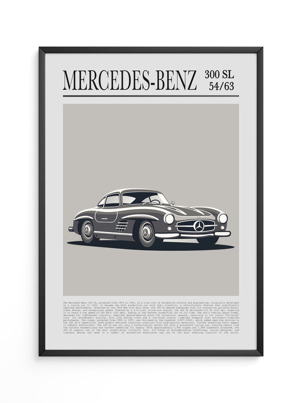Mercedes 300 SL Grafik Retro
