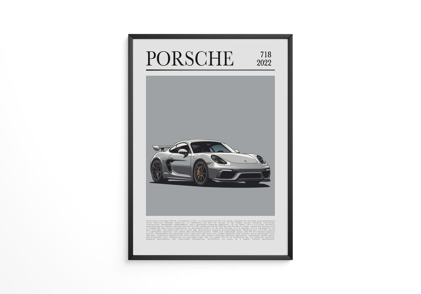 Porsche Cayman 718 Illustration