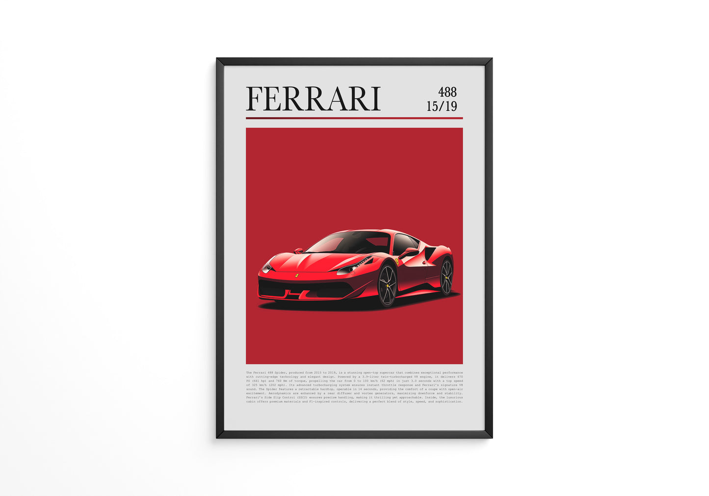 Ferrari 488 Rot Pop-Art