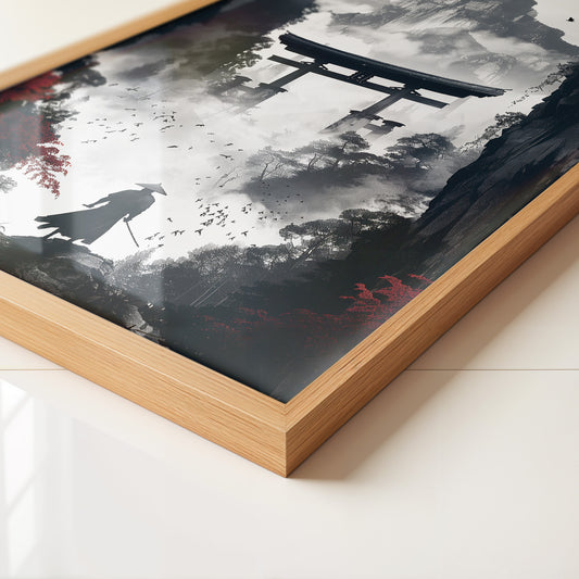 Samurai Torii Nebelrot