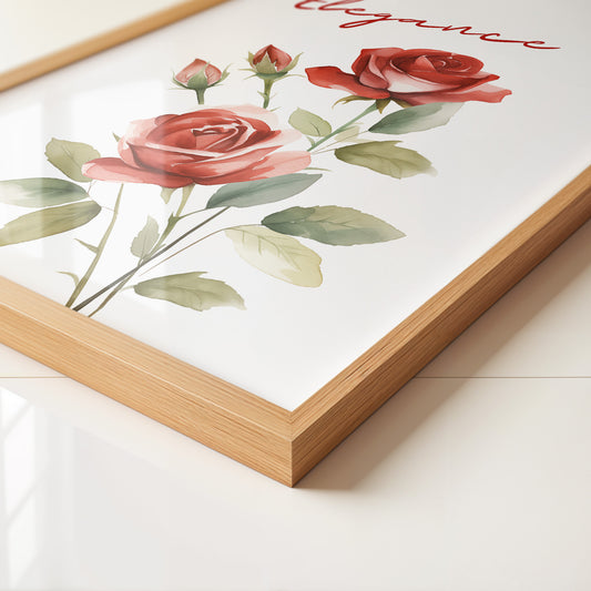 Rote Rosen Aquarell Stil