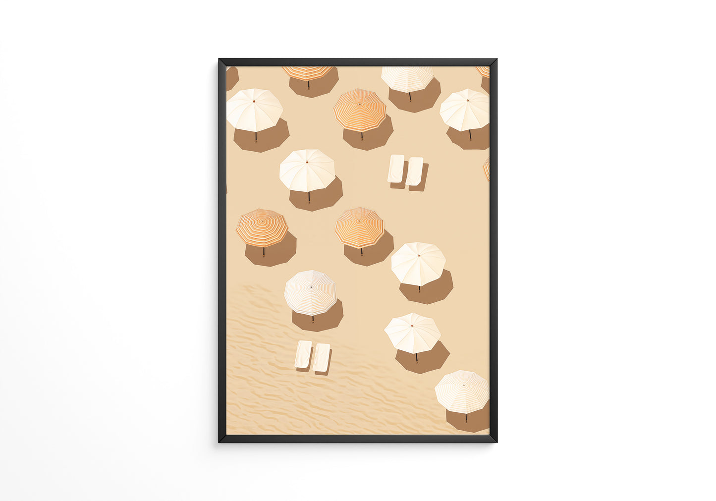 Sonnenschirme Strand minimalistisch
