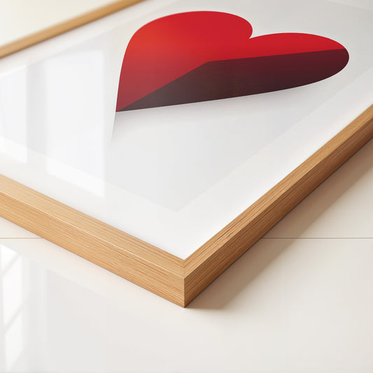 Rotes Herz Schatteneffekt