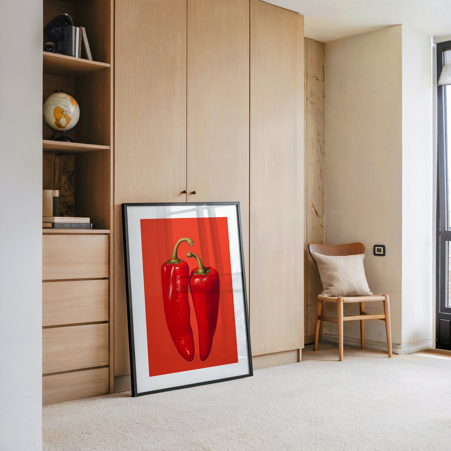 Rote Paprika Minimalismus