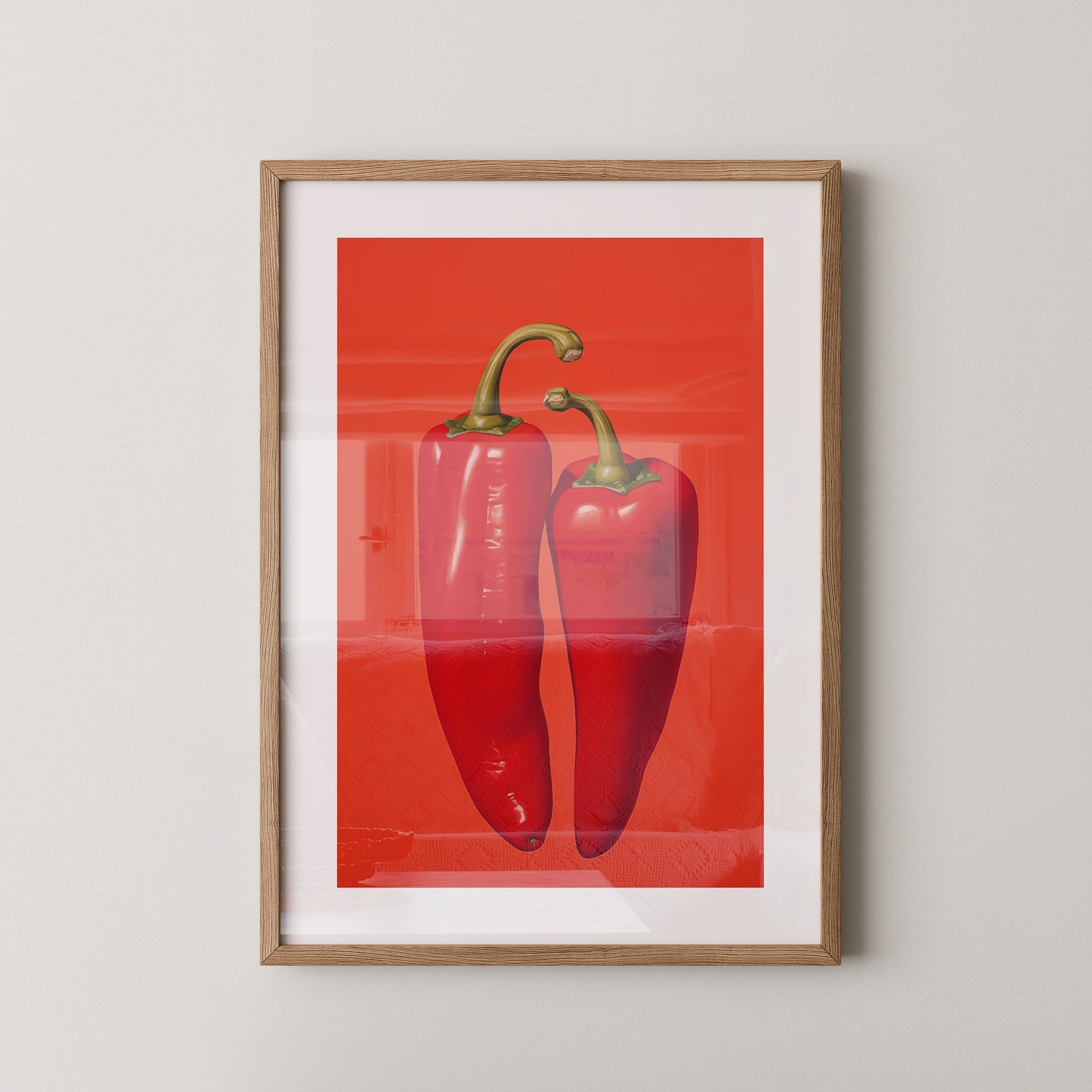 Rote Paprika Minimalismus