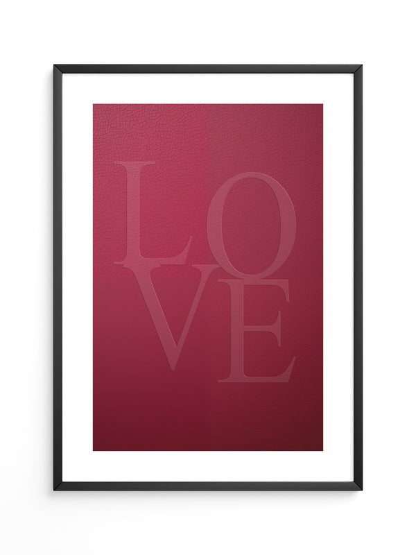 LOVE Prägung Rot