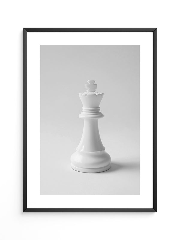Schachfigur König Grautöne
