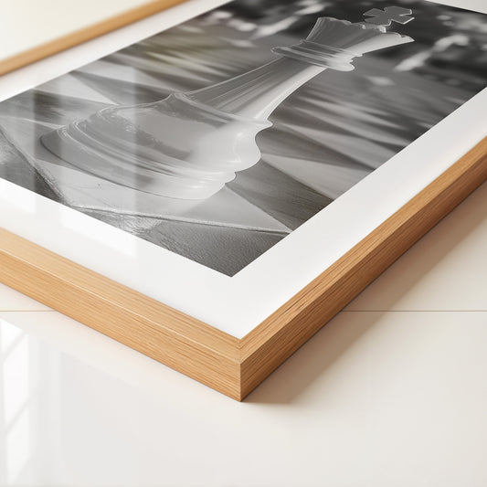 Schachkönig Fokus Schwarzweiß