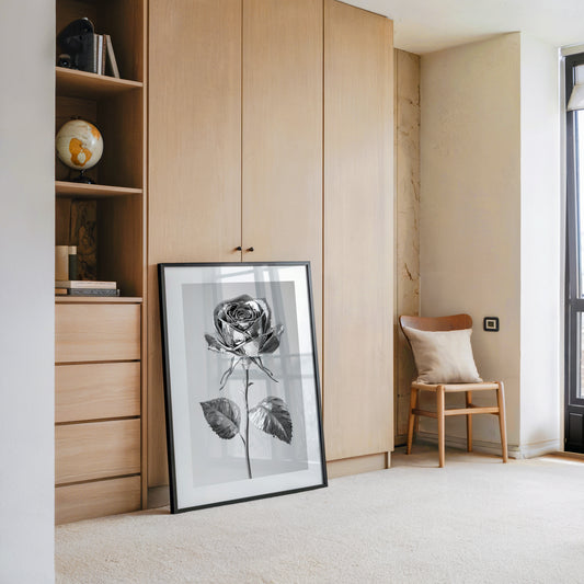 Silberne Rose glänzend