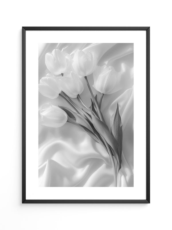 Weiße Tulpen Seide