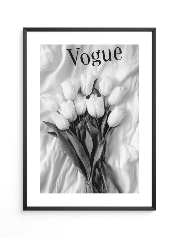 Tulpenstrauß Monochrom