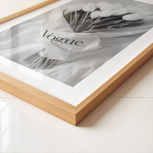 Tulpenstrauß Schwarzweiß Elegant