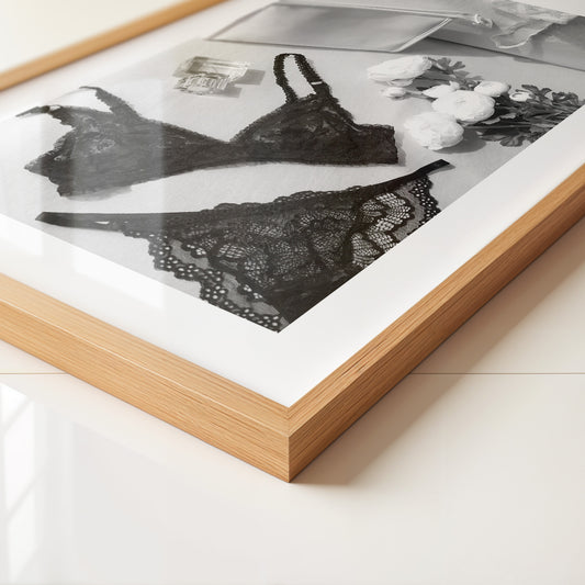 Spitzen Dessous Schwarz-Weiß