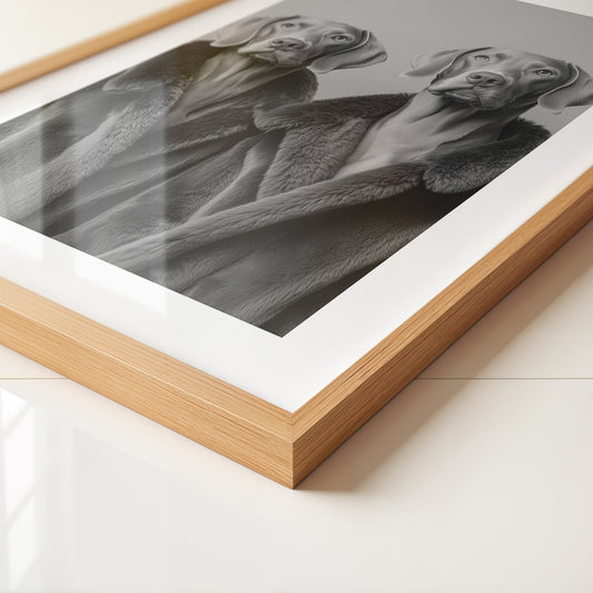 Hunde Pelzmantel Paar S/W