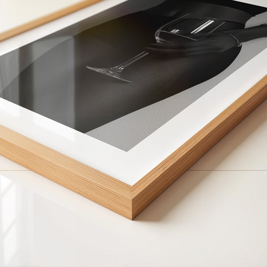 Weinglas Eleganz Schwarzweiß