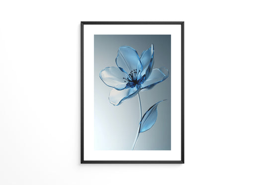 Blume Glasoptik Blau