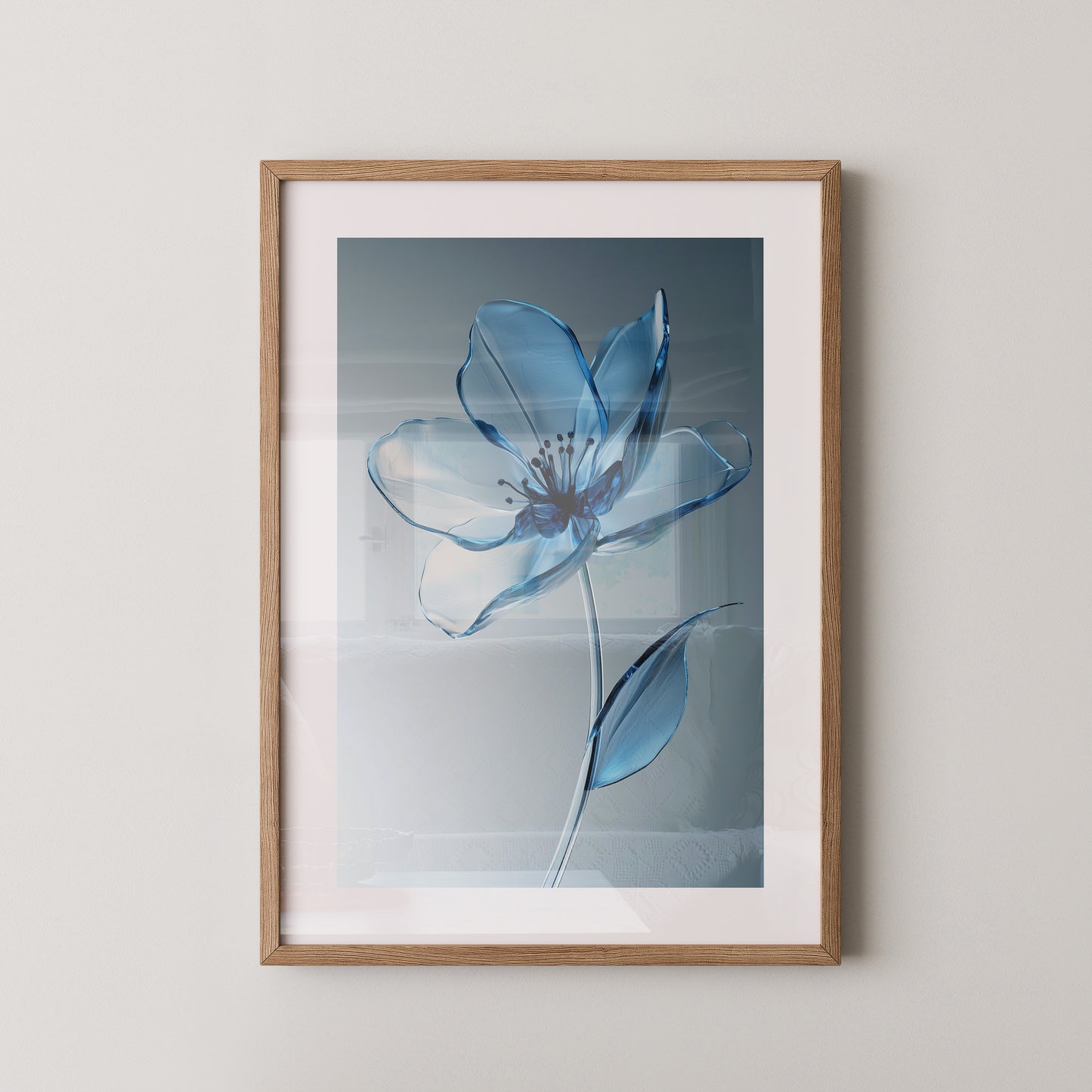 Blume Glasoptik Blau