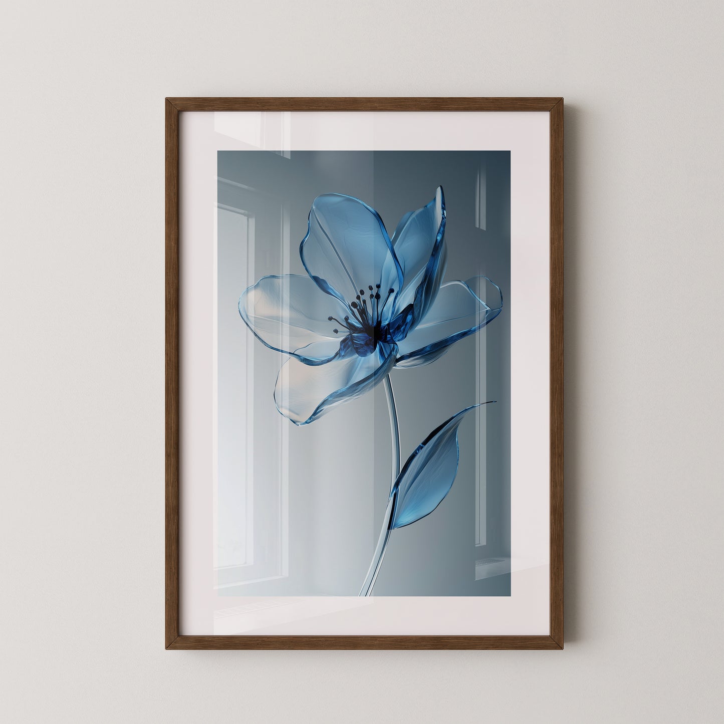 Blume Glasoptik Blau