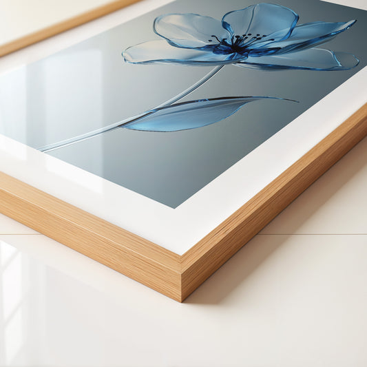 Blume Glasoptik Blau