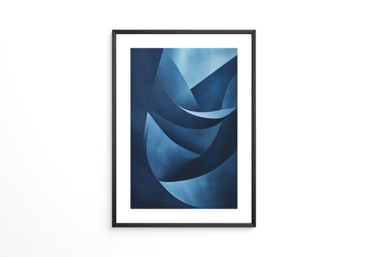 Abstrakte Kurven Blau