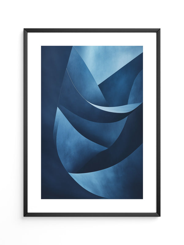Abstrakte Kurven Blau
