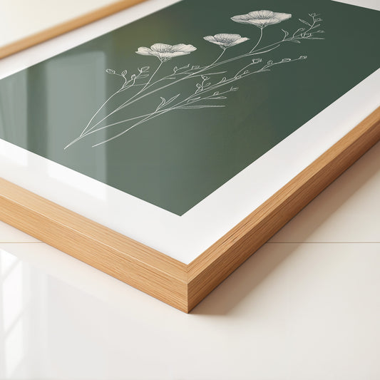 Blumen Illustration grün