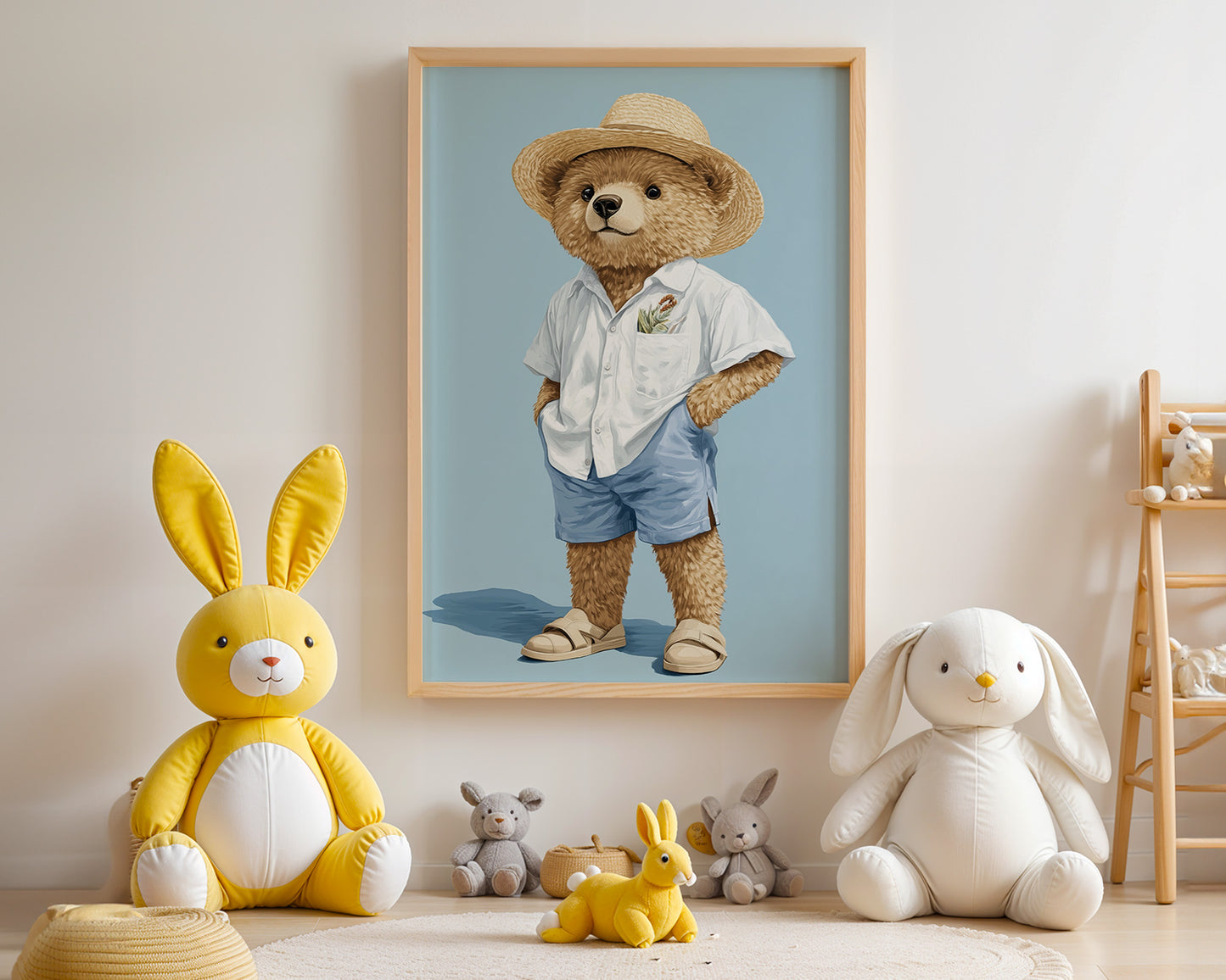 Teddybär Sommerlook blau