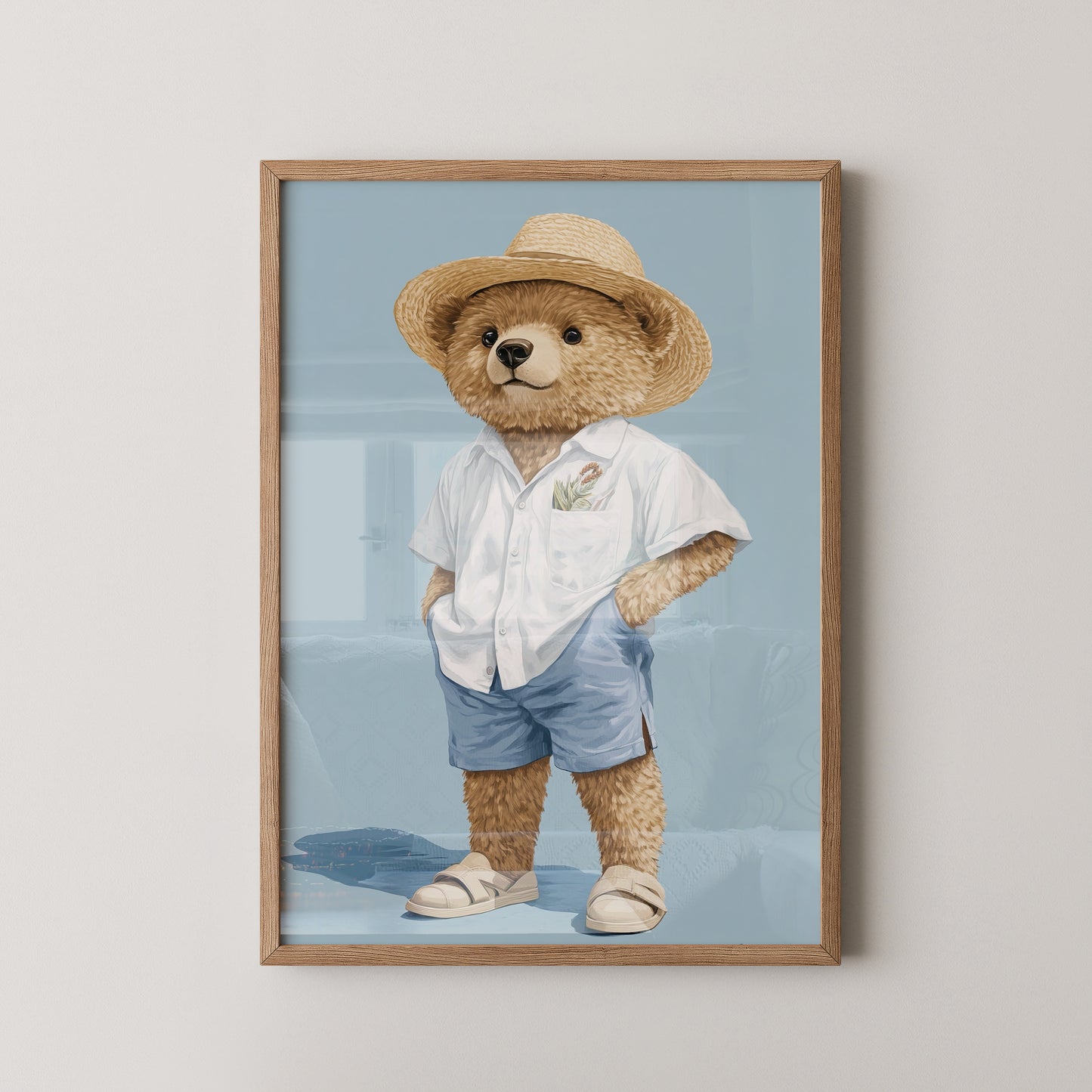 Teddybär Sommerlook blau