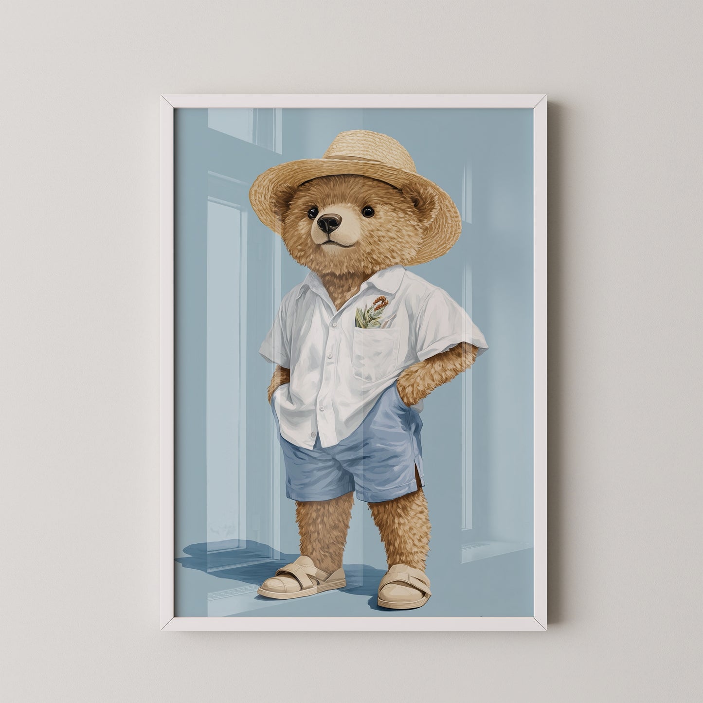 Teddybär Sommerlook blau