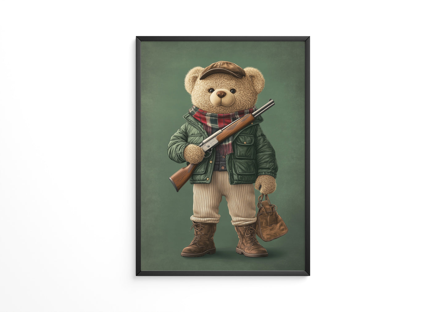 Teddybär Abenteurer Grünkleidung