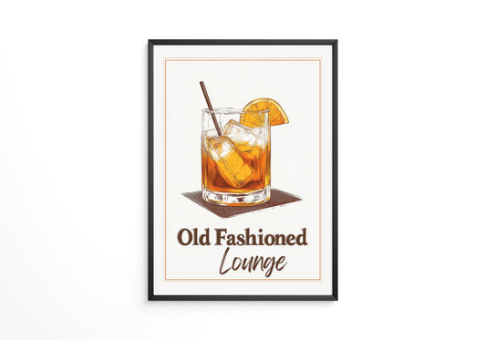 Old Fashioned Cocktail Zeichnung