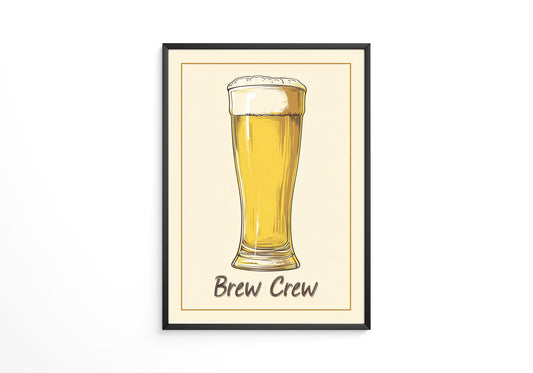 Bierglas Zeichnung Vintage