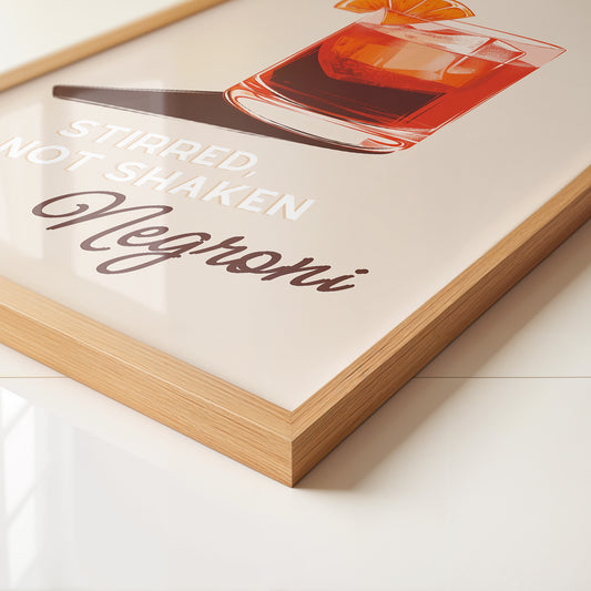 Negroni Cocktail Illustration Orange