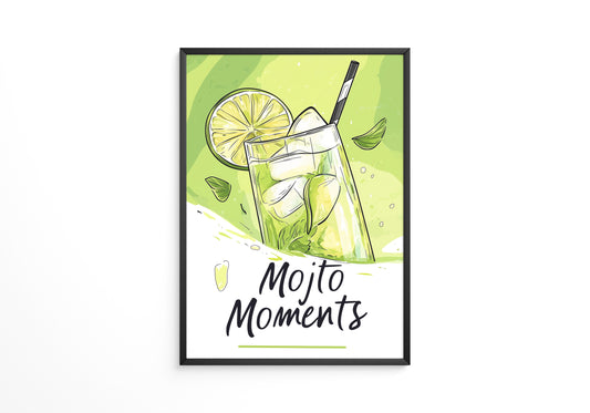 Mojito Glas Illustration Grün