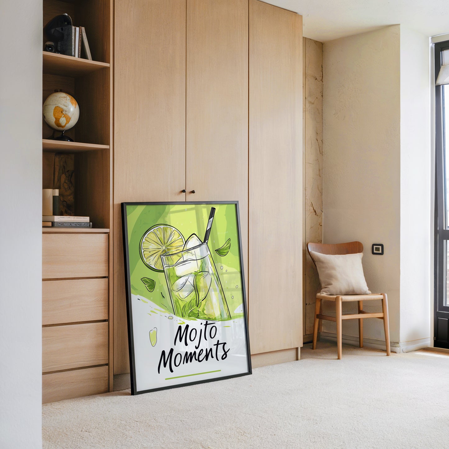 Mojito Glas Illustration Grün