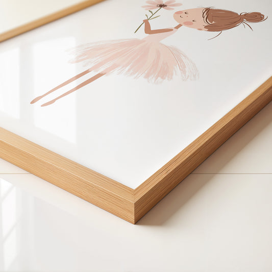 Ballerina Pastell Zeichnung