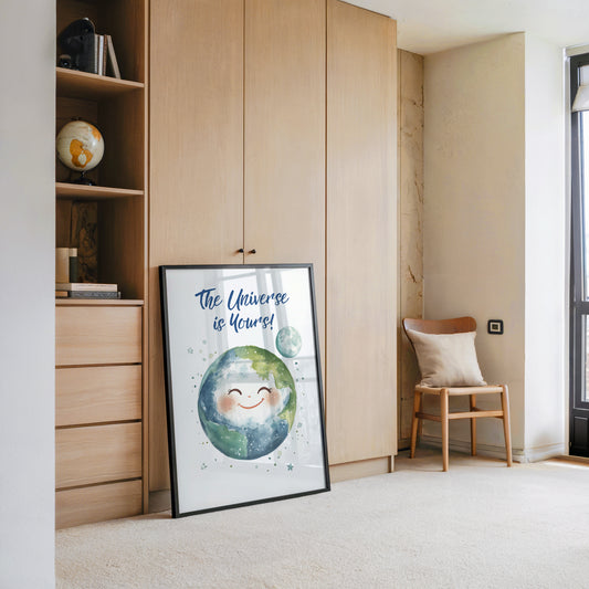 Glückliche Erde Aquarell Style