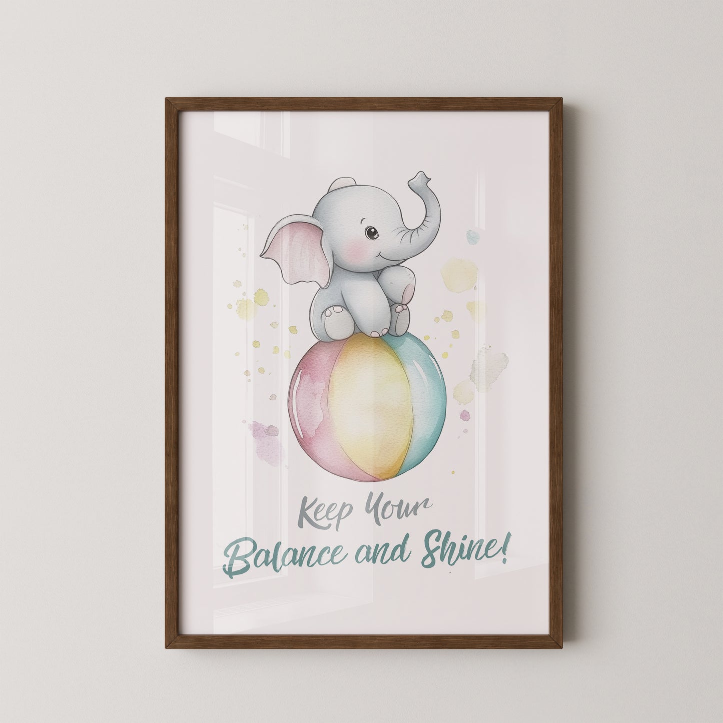 Elefant Regenbogen Aquarell